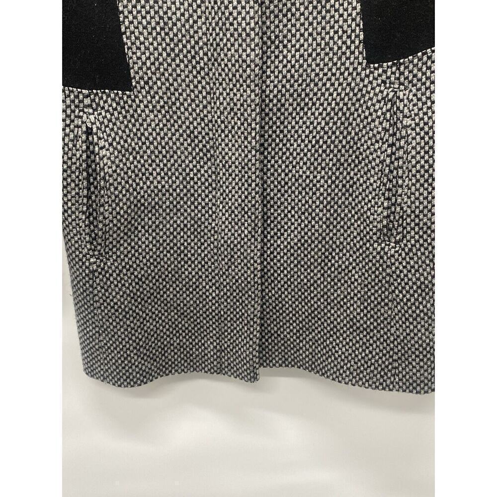Nicole Miller Black and Gray Wool Coat Size 12 - Picture 6 of 9